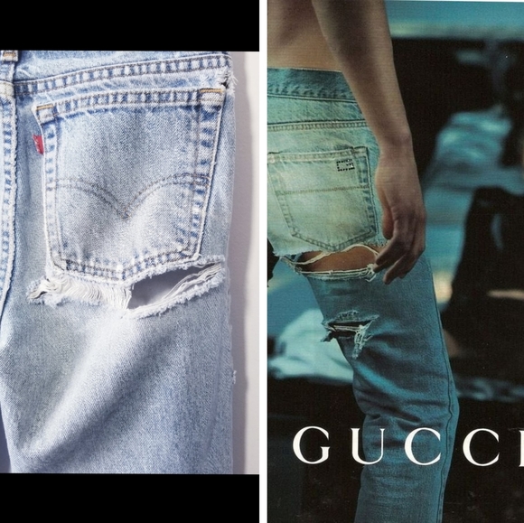 Vintage Destroyed Grungy Levi's 505 Jeans Size 31 - Picture 9 of 9